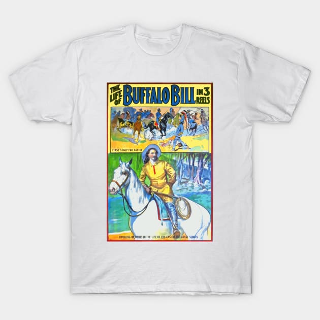 The Life of Buffalo Bill (1912 Film) Poster Design T-Shirt by Naves